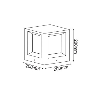 ΦΩΤΙΣΤΙΚΟ ΕΔΑΦΟΥΣ BOX SMALL CEMENT - E27 - ΜΑΥΡΟ