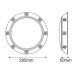 ΦΩΤΙΣΤΙΚΟ ΠΙΣΙΝΑΣ ΕΠΙΤΟΙΧΟ FLAT LED 25W - 12V AC/DC - 4000K - IP68