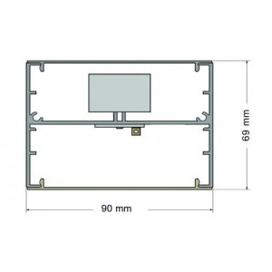ΦΩΤΙΣΤΙΚΟ ΓΡΑΜΜΙΚΟ ΟΡΟΦΗΣ SLOTLIGHT 90mm PLEXI LED 36W - 4000K - IP20