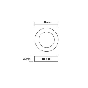 ΦΩΤΙΣΤΙΚΟ PANEL ΟΡΟΦΗΣ ROUND LED ΛΕΥΚΟ 6W - 6000K - IP20