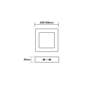 ΦΩΤΙΣΤΙΚΟ PANEL ΟΡΟΦΗΣ SQUARE LED ΛΕΥΚΟ 18W - 4000K - IP20