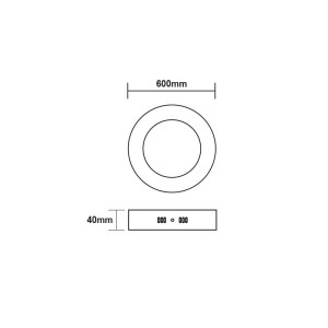 ΦΩΤΙΣΤΙΚΟ PANEL ΟΡΟΦΗΣ ROUND LED ΛΕΥΚΟ 48W - 3000K - IP20
