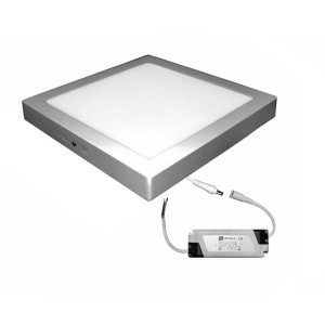 ΦΩΤΙΣΤΙΚΟ PANEL ΟΡΟΦΗΣ SQUARE LED NICKEL MAT 24W - 3000K - IP20
