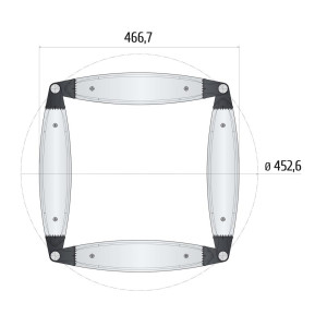 ΦΩΤΙΣΤΙΚΟ CLUCE HEXAGON 120° LED 128W - 4 LM 840 - IK10 - IP66