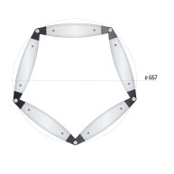 ΦΩΤΙΣΤΙΚΟ CLUCE HEXAGON 60° LED 160W - 5 LM 840 - IK10 - IP66