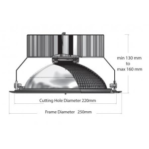 ΦΩΤΙΣΤΙΚΟ ΧΩΝΕΥΤΟ LARGE ΟΠΗ Φ220 LED COB 49W - IP20