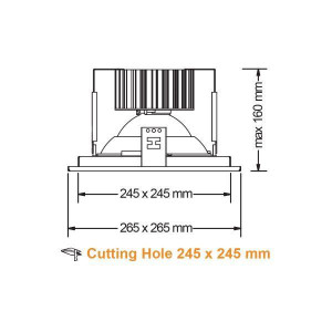 ΦΩΤΙΣΤΙΚΟ ΧΩΝΕΥΤΟ PL DOWNLIGHT PETER COB LED 16W - IP20