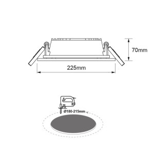 ΦΩΤΙΣΤΙΚΟ SPOT RECESSED 90° NARROW COB LED 40W - 4000K - IP20