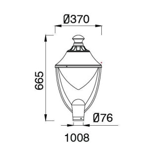 ΦΩΤΙΣΤΙΚΟ ΙΣΤΟΥ ΚΟΡΥΦΗΣ VOLTA LED 60W - 4000K - IP65