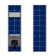 ΦΩΤΙΣΤΙΚΟ SOLAR STREET LED DOUBLE SIDE PANEL 40W - 6000Lm - IP65 SENSOR - REMOTE