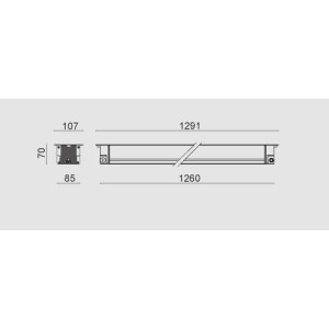 ΦΩΤΙΣΤΙΚΟ ΓΡΑΜΜΙΚΟ ΕΔΑΦΟΥΣ LED GROUND SPIDER 25W 230V 3000K 125cm IP67