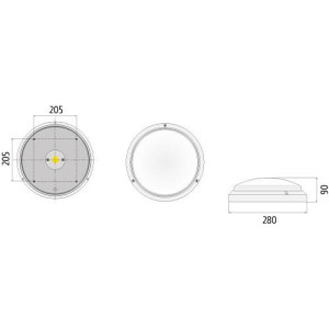ΦΩΤΙΣΤΙΚΟ ΟΡΟΦΗΣ CLUCE LOOP-1 LED - IK10 - IP65