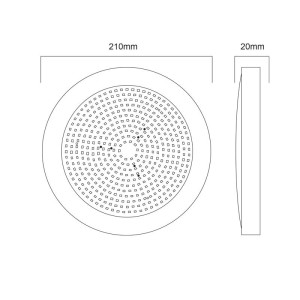 ΦΩΤΙΣΤΙΚΟ ΠΙΣΙΝΑΣ LED FLAT POOL ECO RESIN Φ210mm 20W - 12V - 3000K - IP68
