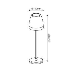 ΦΩΤΙΣΤΙΚΟ ΕΠΙΤΡΑΠΕΖΙΟ ΕΠΑΝΑΦΟΡΤΙΖΟΜΕΝΟ ETERNY LED 2W (WHITE)