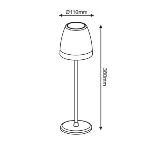 ΦΩΤΙΣΤΙΚΟ ΕΠΙΤΡΑΠΕΖΙΟ ΕΠΑΝΑΦΟΡΤΙΖΟΜΕΝΟ ETERNY LED 2W (GRAY)