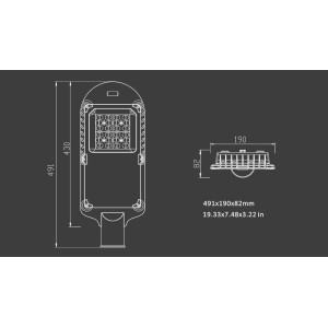 ΦΩΤΙΣΤΙΚΟ ΒΡΑΧΙΟΝΟΣ SATURN LED 50W - 4000K - IP66 - IK10 - ENEC