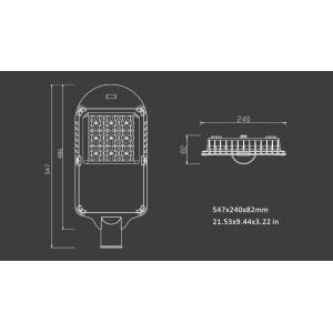 ΦΩΤΙΣΤΙΚΟ ΒΡΑΧΙΟΝΟΣ SATURN LED 100W - CCT - IP66 - IK10 - ENEC
