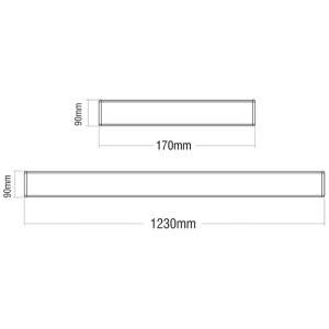ΦΩΤΙΣΤΙΚΟ ΟΡΟΦΗΣ ΠΑΡΑΒΟΛΙΚΟ OSCAR SLIM LED 36W 4000K 170X1230MM IP20