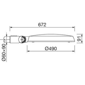 ΦΩΤΙΣΤΙΚΟ ΒΡΑΧΙΟΝΟΣ STREET MADRID LED 100W - IP66