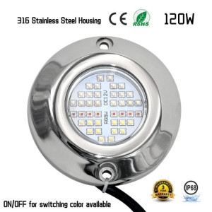 ΦΩΤΙΣΤΙΚΟ ΠΙΣΙΝΑΣ FLAT Φ100 LED 120W 12V 5000K~6000K - IP68