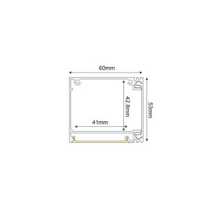 ΦΩΤΙΣΤΙΚΟ ΓΡΑΜΜΙΚΟ ΕΠΙΤΟΙΧΟ SLOTLIGHT 60mm PLEXI LED 24W - 4000K - 114cm