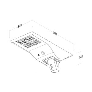 ΦΩΤΙΣΤΙΚΟ SOLAR HYBRID STREET LIGHT ZERO 240W 4000K IP66 IK09
