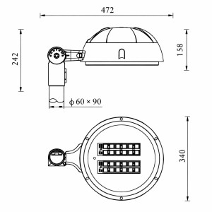 ΦΩΤΙΣΤΙΚΟ ΒΡΑΧΙΟΝΟΣ STREET MYTHOS LED BIG 150W - IP66 - ENEC