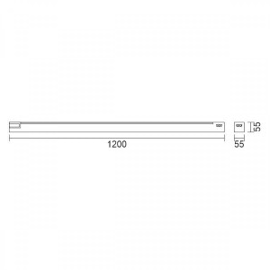 ΦΩΤΙΣΤΙΚΟ ΓΡΑΜΜΙΚΟ 50W - 1.20cm - 4000K - ΜΑΥΡΟ