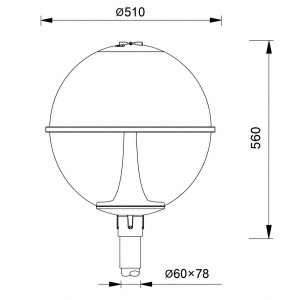 ΦΩΤΙΣΤΙΚΟ ΙΣΤΟΥ ΚΟΡΥΦΗΣ SFERA LED 50W - 4000K - IP65