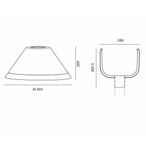 ΦΩΤΙΣΤΙΚΟ ΙΣΤΟΥ ΚΟΡΥΦΗΣ PAGODA LED 40W 4000Κ IP66 - ENEC
