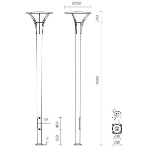 ΦΩΤΙΣΤΙΚΟΣ ΙΣΤΟΣ SAL DECO-1 LED 4.00m 73W 3500K IP65