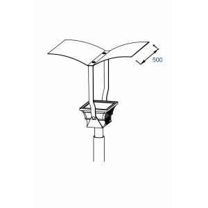 ΦΩΤΙΣΤΙΚΟΣ ΙΣΤΟΣ CARDIF 4m - 70W - HQI - SYMMETRIC - IP66