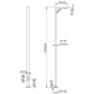 ΦΩΤΙΣΤΙΚΟΣ ΙΣΤΟΣ SMART VERTICAL 5m LED 40W - IP66
