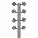 ΦΩΤΙΣΤΙΚΟΣ ΙΣΤΟΣ EAGLE 5m LED 6x35W - DOUBLE SIDE - IP66