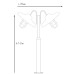 ΙΣΤΟΣ ΚΟΛΩΝΑ ΟΡΕΙΧΑΛΚΙΝΗ 3.00Μ HAT SHORT 2 2x60W - E27 - IP65