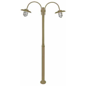 ΙΣΤΟΣ ΚΟΛΩΝΑ ΟΡΕΙΧΑΛΚΙΝΗ 3.00Μ HAT LONG 2 2x60W - E27 - IP65