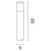 ΚΟΛΩΝΑΚΙ ΔΑΠΕΔΟΥ ΑΛΟΥΜΙΝΙΟΥ E27 Φ90 50cm IP54 ILLUMINO