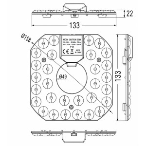 LED MODULE MODI 20W - 3CCT - 2700LM