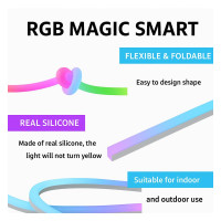 Ταινία LED Neon Flex Led RGB Magic Smart – Remote Control + Bluetooth App (Pack 5m)
