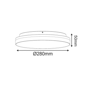 ΠΛΑΦΟΝΙΕΡΑ ΟΡΟΦΗΣ Φ28 LED 28W - CCT - 2400Lm - 230V - IP54