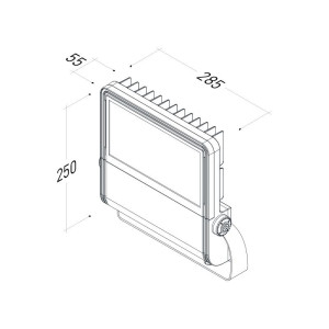 ΠΡΟΒΟΛΕΑΣ LED BIG 19000 HP 90W - AD 55° - 5500K - ASYMMETRIC - ENEC