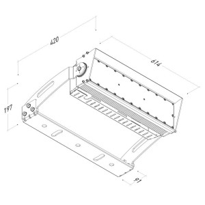 ΠΡΟΒΟΛΕΑΣ LED BIG ARENA 110000 HP 500W - 25° - 3000K - SYMMETRIC - ENEC