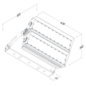 ΠΡΟΒΟΛΕΑΣ LED BIG ARENA 156000 HP 700W - 40° - 4000K - SYMMETRIC - ENEC