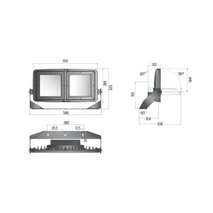 ΠΡΟΒΟΛΕΑΣ LED CLUCE MATCH SYMMETRICAL 240W - 24° - 5000K - ENEC - IP66