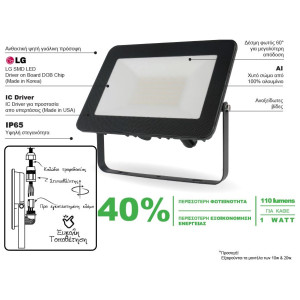 ΠΡΟΒΟΛΕΑΣ LED LG SMD 50W - 3000K - IP65