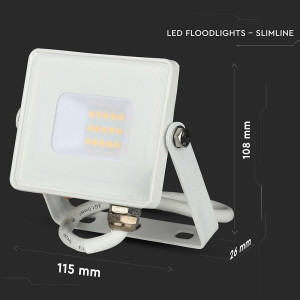 ΠΡΟΒΟΛΕΑΣ VTAC SAMSUNG CHIP LED 10W - 6000K - WHITE - IP65