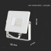 ΠΡΟΒΟΛΕΑΣ VTAC SAMSUNG CHIP LED 20W - 3000K - WHITE - IP65