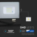 ΠΡΟΒΟΛΕΑΣ VTAC SAMSUNG CHIP LED 10W - 4000K - BLACK - IP65