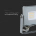 ΠΡΟΒΟΛΕΑΣ VTAC SAMSUNG CHIP LED 10W - 3000K - GREY - IP65