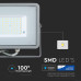 ΠΡΟΒΟΛΕΑΣ VTAC SAMSUNG CHIP LED 50W - 4000K - GREY - IP65